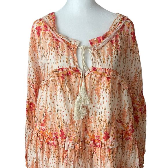 Christy Dawn XL Adeline Dress Sunset Gladiola Printed Vneck Babydoll - Picture 6 of 12